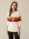 Faherty Throwback Hoodie In Golden Trek Stripe