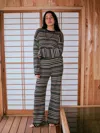 Faherty Throwback Studio Sweater Pants In Coastal Coal Stripe