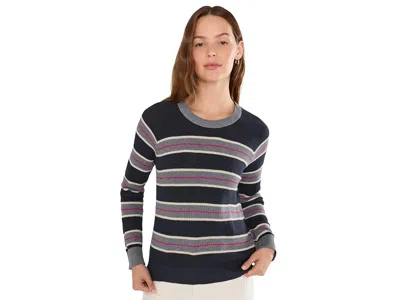 Faherty Throwback Sweater Women's Sweater Navy Shadow Lines: Md, Cashmere/cotton
