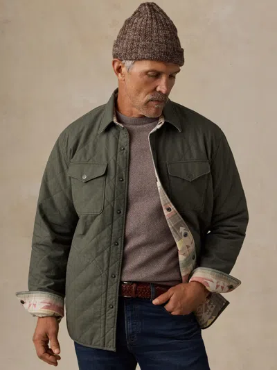 Faherty Thunder Voice Eagle Reversible Bondi Jacket In Green