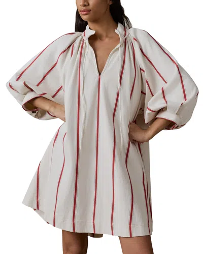 Faherty Tide Weave Zoe Dress In White