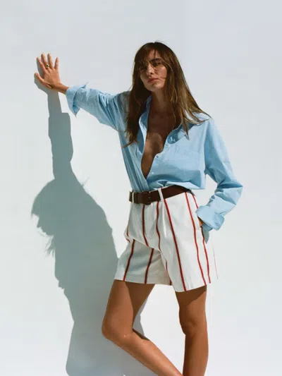 Faherty Tideweave Pleated Short In White