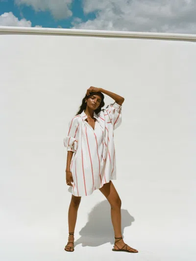 Faherty Tideweave Zoe Dress In White