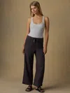 Faherty Topanga Drape Ankle Pants In Black