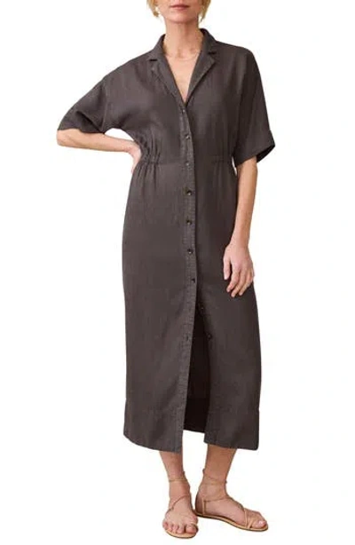 Faherty Topanga Midi Shirtdress In Brown