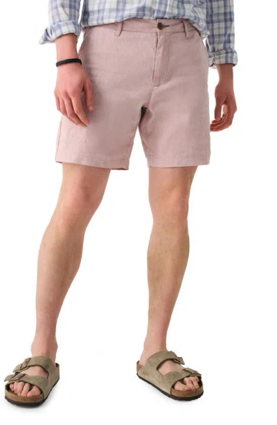 Faherty Tradewindes Linen Blend Chino Shorts In Maui Mauve