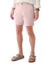 Faherty Coastline 8-inch Chino Shorts In Pink