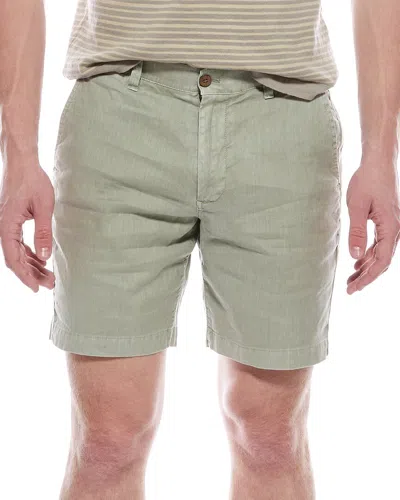 Faherty Tradewinds Linen-blend Short In Green