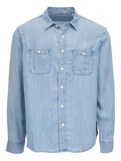 Faherty Tried & True Button-up Shirt In Blue