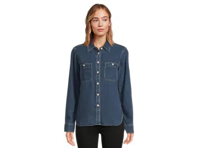 Faherty Tried And True Chambray Classic Shirt In Blue