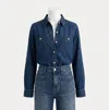 Faherty Chambray Shirt In Blue