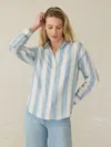Faherty Tried Relaxed Shirt In Ocean Oasis Stripe