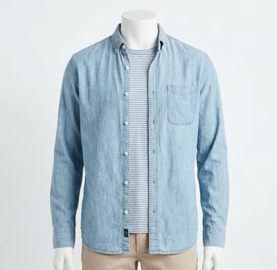 Faherty Tried & True Chambray Shirt In Vintage Indigo In Blue