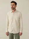 Faherty The Tried And True Chambray Workshirt Coastal Cream In Coastal Cream