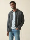 Faherty Tried & True Chambray Workshirt In Durango Black