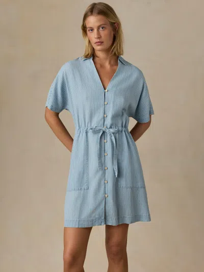 Faherty Tried & True Oakley Dress In Blue