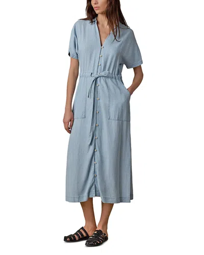 Faherty Tried True Oakley Midi Dress In Blue