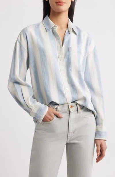 Faherty Tried & True Stripe Chambray Button-up Shirt