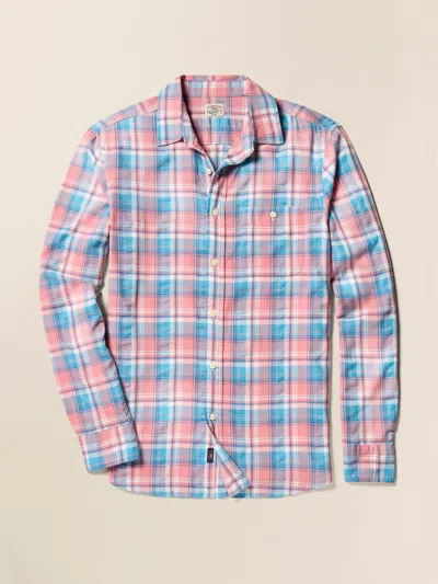 Faherty Tropical Cotton Button-up Shirt In Sun Berry Plaid