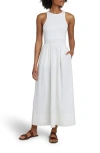 Faherty Trpoical Rib Tank Dress In Bright White
