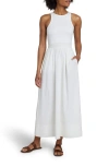 Faherty Trpoical Rib Tank Dress In Bright White