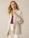 Faherty Twill Linen Utility Jacket In Neutral