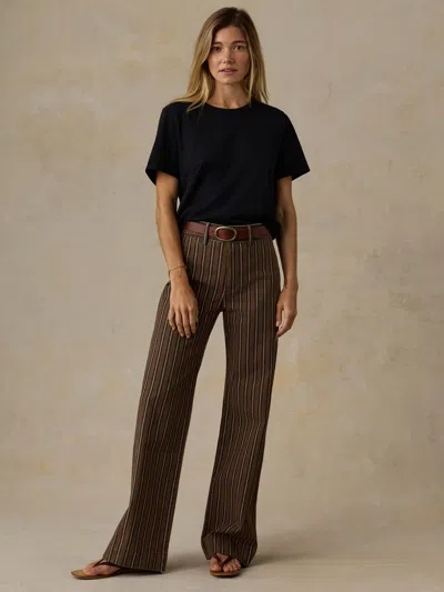 Faherty Twill Tide Slim Straight Pants In Maple Cove Stripe