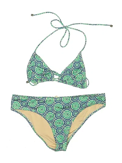 Pre-owned Faherty Two Piece Swimsuit In Green