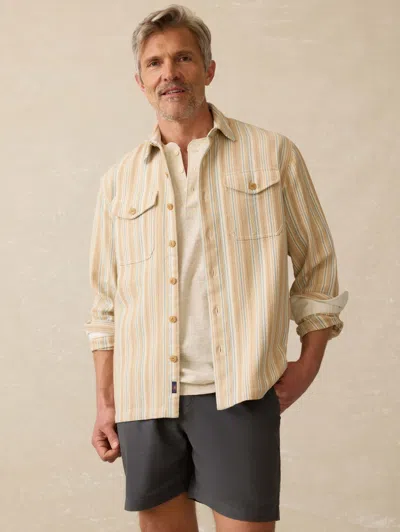 Faherty Vista Overshirt In Gold