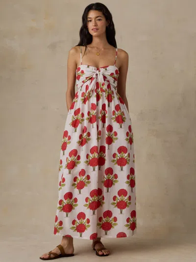 Faherty Voile Alexi Dress In Red