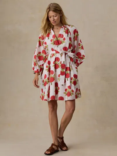 Faherty Voile Kaia Mini Dress In Red