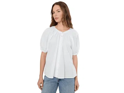 Faherty Voile Lettie Top In White