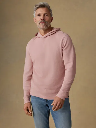 Faherty Waffle Hoodie In Pink