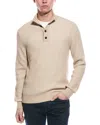 Faherty Waffle Knit Cashmere-blend Mock Neck Sweater In Neutral