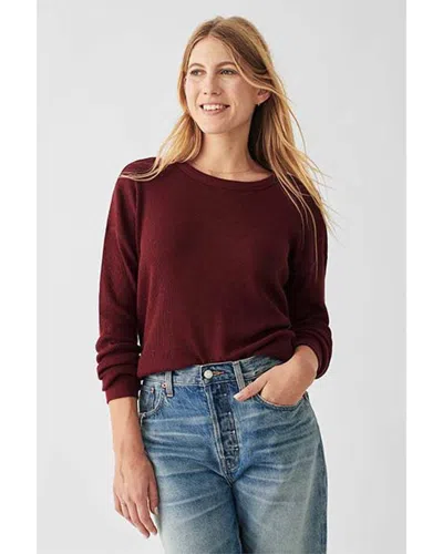 Faherty Waffle Layering Sweater In Red