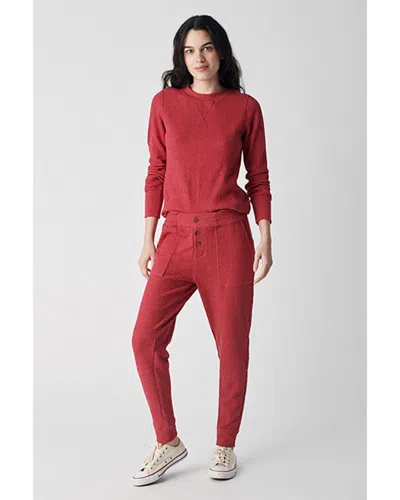 Faherty Waffle Yule Jogger Pant In Red