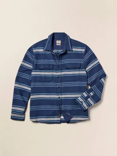 Faherty Wavebreaker Shirt In Winter Summit Stripe