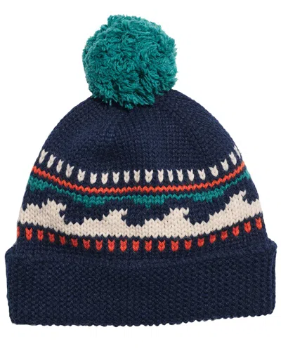Faherty Waves Pom Beanie In Blue