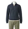 Faherty Whitewater Quarter Zip Sweatshirt In Blue