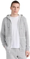 FAHERTY WHITEWATER FULL ZIP HOODIE GREY SHELL LOOP