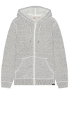 Faherty Whitewater Full Zip Hoodie Grey Shell Loop In Grey Shell Loop