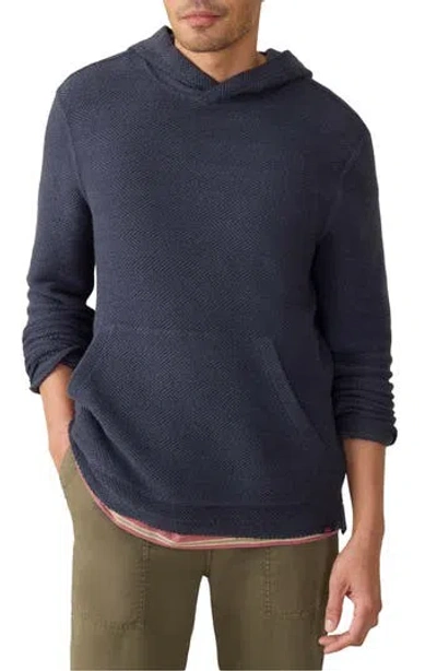 Faherty Whitewater Organic Cotton Blend Hoodie In Blue