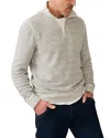 Faherty Whitewater Quarter Zip Sweatshirt In White