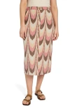 FAHERTY WHITLEY PRINT FRONT BUTTON SKIRT