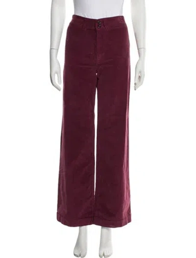 Pre-owned Faherty Wide Leg Pants In Burgundy