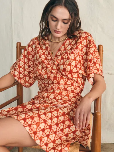 Faherty Willow Dress In Spiced Shibori Print