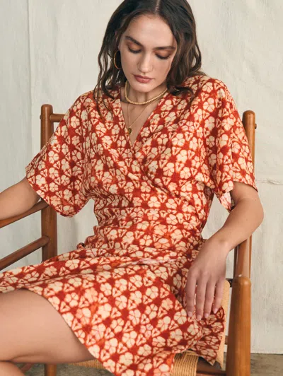 Faherty Willow Dress In Orange