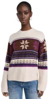 Faherty Winter Solstice Sweater Multi Snowflake In Multi Snowflake