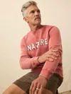 Faherty Winter Swell Crewneck Sweatshirt In Animal Print