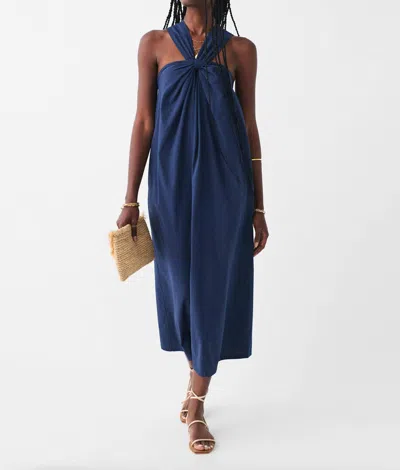Faherty Women's Bay Twist Seesucker Dress In Colonial Blue In Multi